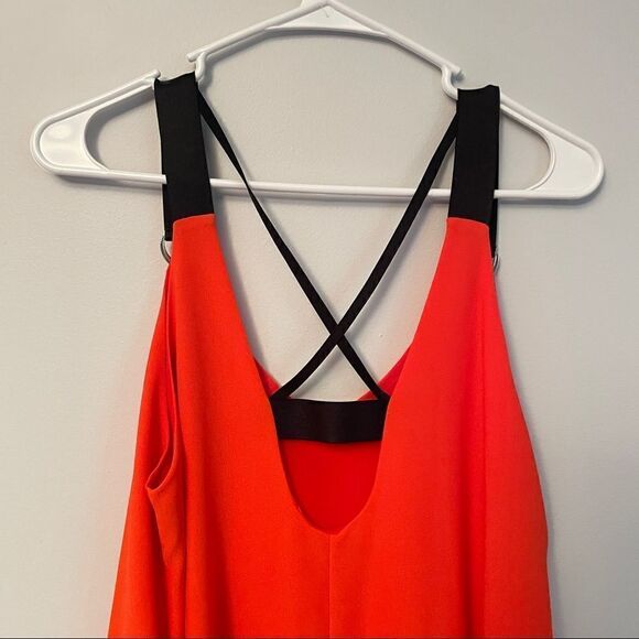Tucci Orange Tank Shift Dress W/ Back Strappy Detail M - Picture 9 of 16